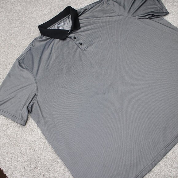 Reebok Golf Polo Shirt Mens 6XL Black Polyester Stretch Short Sleeve Pullover - Picture 6 of 13